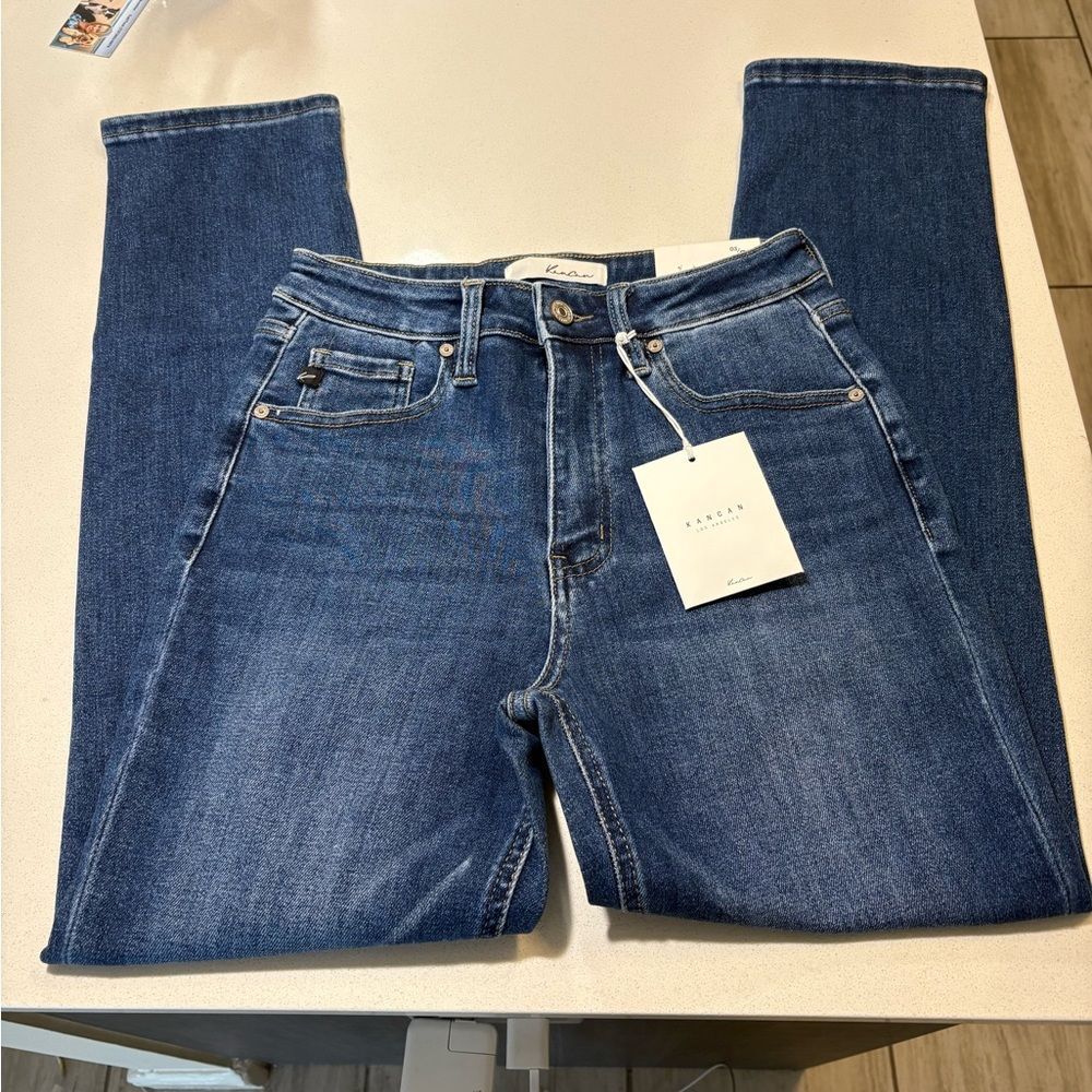 NWT Kancan high rise slim straight jeans size 3/25